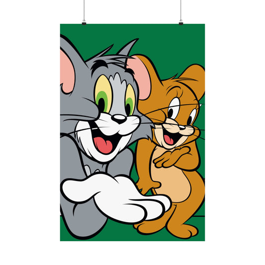 Tom and jerry Satin Poster (210gsm)